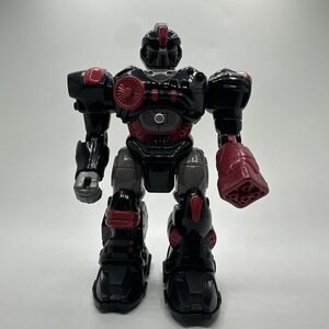 Hap-P-Kid MARS Cyber Fighter Robot Action Figure Black Red 7 in